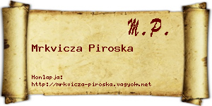 Mrkvicza Piroska névjegykártya